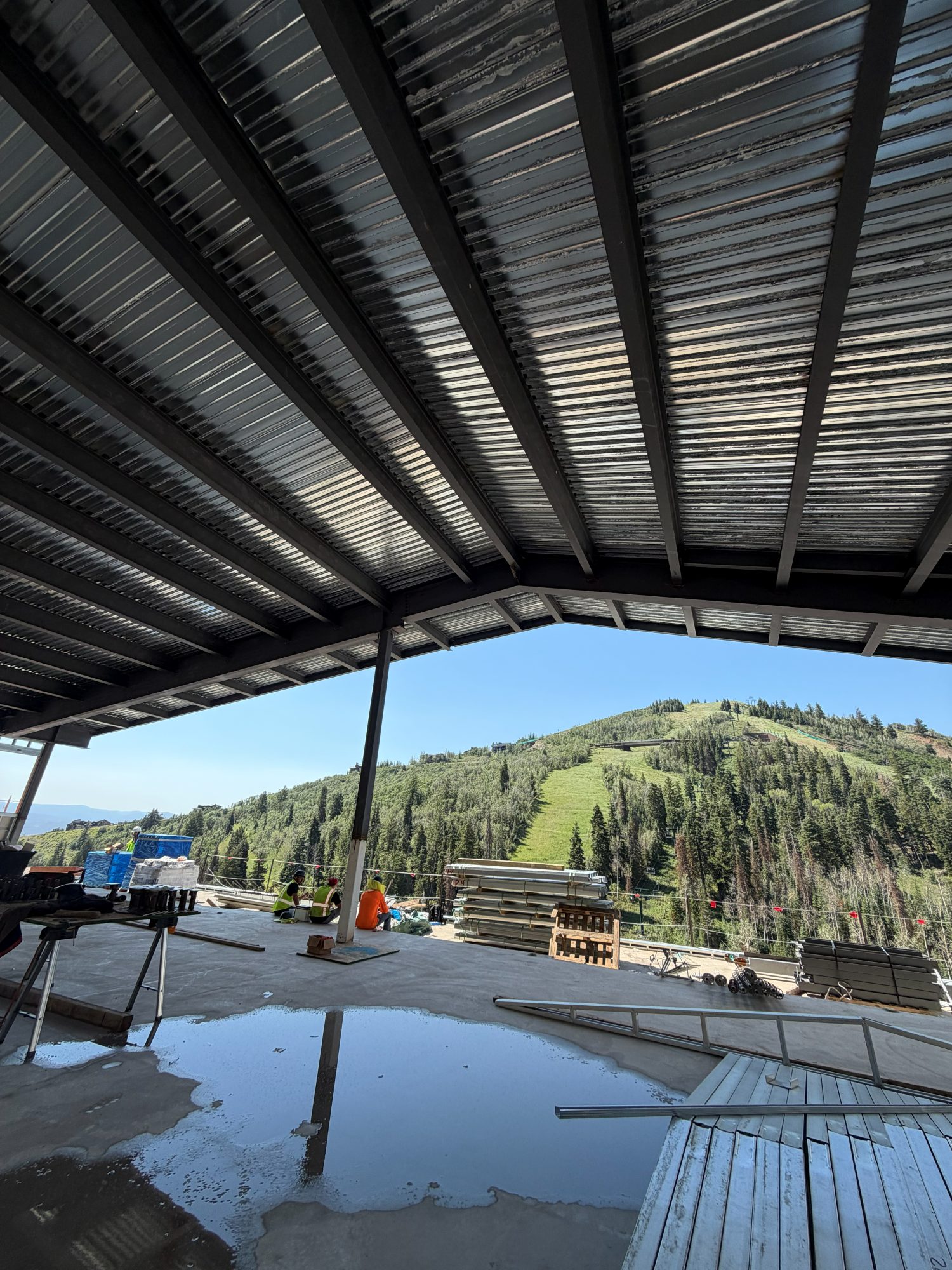 Rooftop view of The Otto construction site